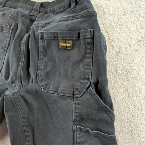 Caterpillar Carpenter Pants Mens 34x30 Navy Blue Faded Relaxed Fit Stretch - Picture 10 of 12